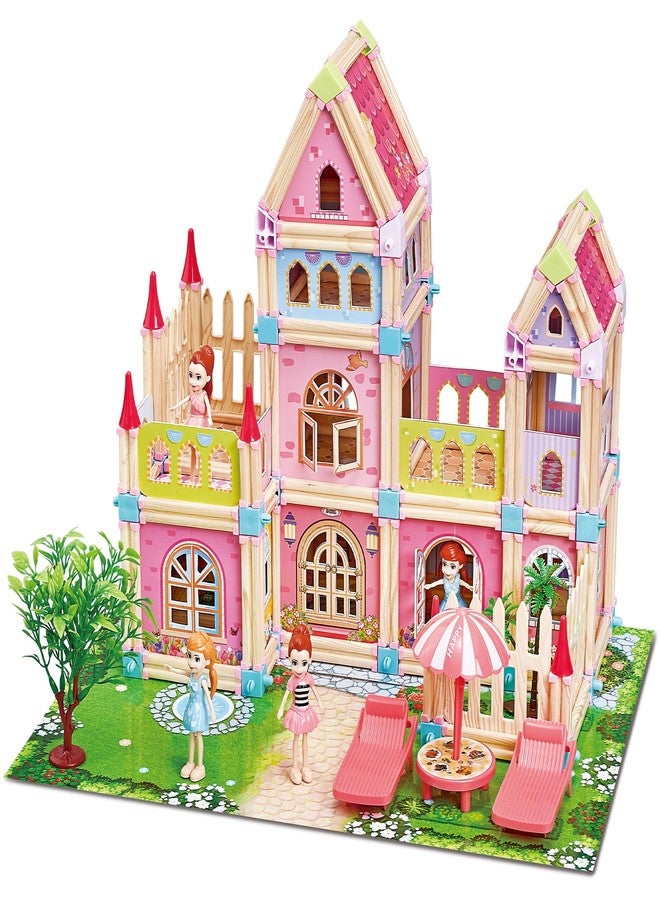 BLiSS HUES 234 Pieces Castle Dollhouse| Stacking Educational Toys | Develops Thinking Skills| Creative Play| House Model Game for Kids- Multicolour - Image 1